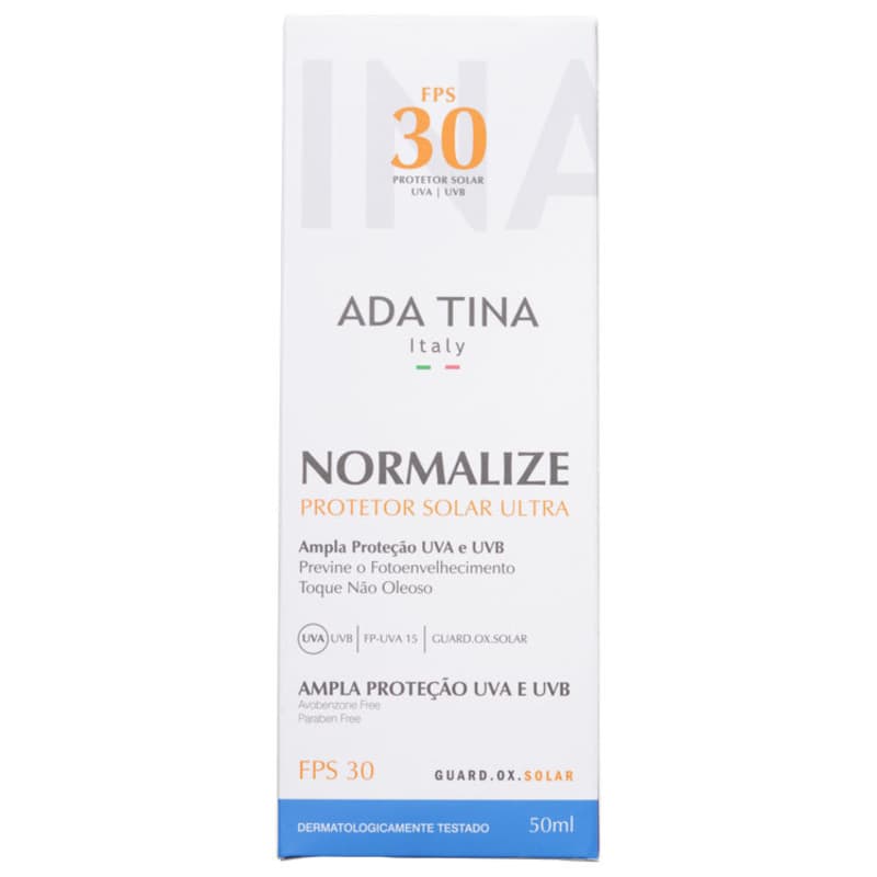 Ada Tina Normalize FPS 30 - Protetor Solar Facial 50ml