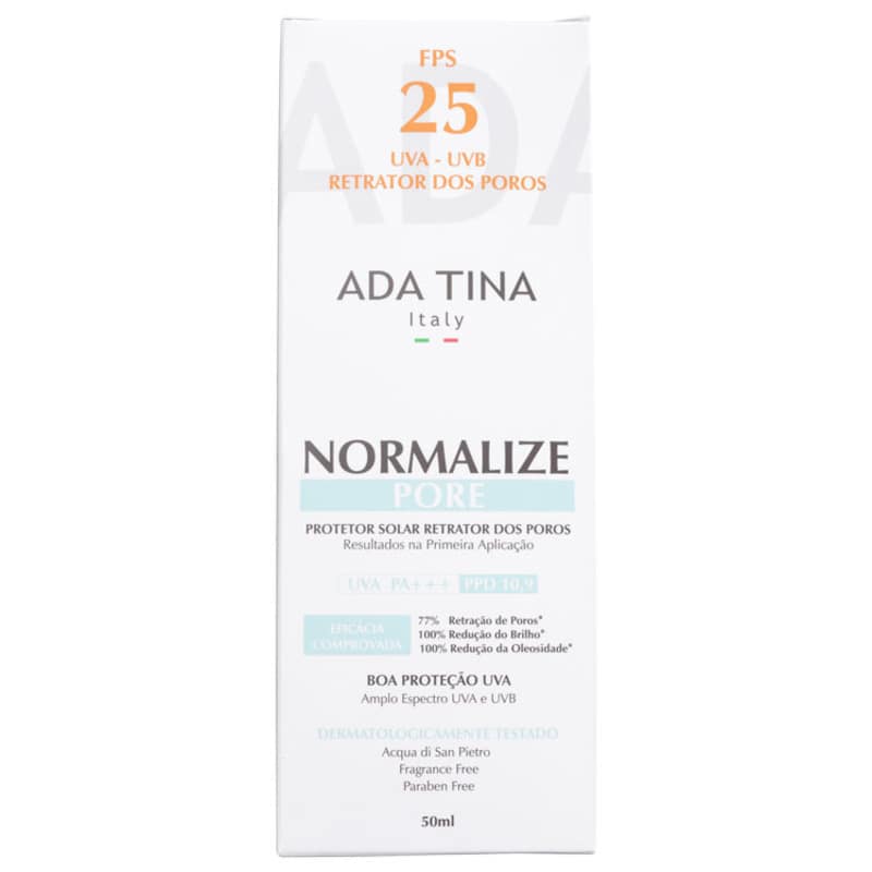 Ada Tina Normalize Pore FPS 25 - Protetor Solar Facial 50ml