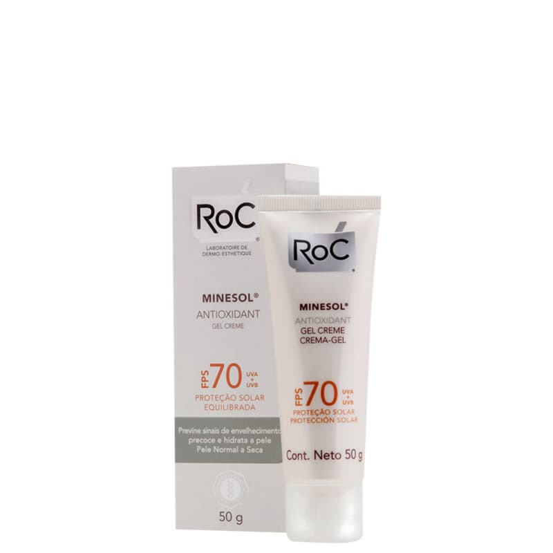 RoC Minesol Antioxidante Gel-Creme FPS 70 - Protetor Solar 50g