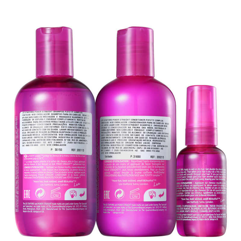 Kit Lee Stafford Poker Straight Cleansing & Shine (3 Produtos)