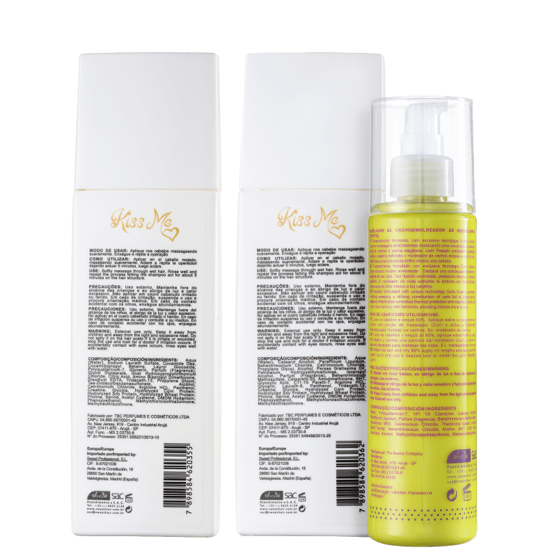 Kit Sweet Hair Kiss Me Curls (3 Produtos)