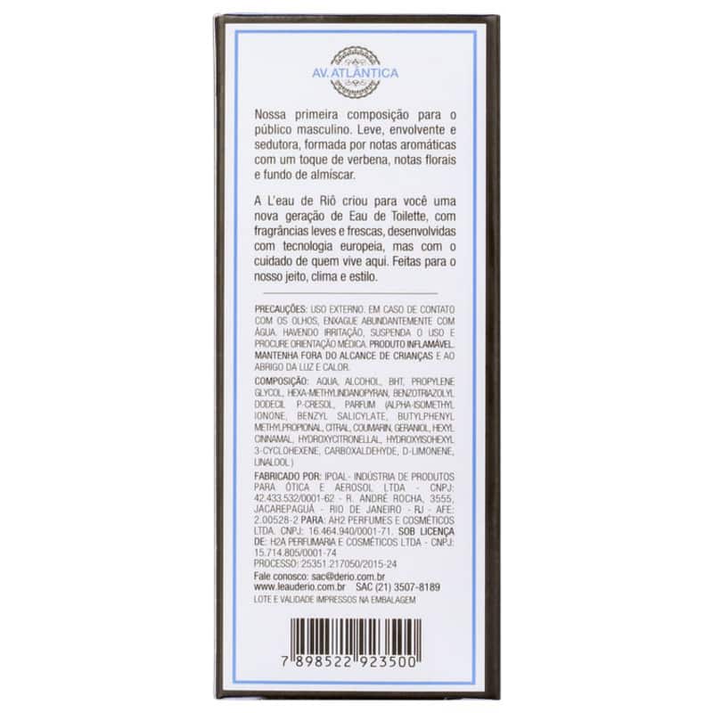 Av. Atlântica Portátil L'Eau de Riô Eau de Toilette - Perfume Unissex 15ml