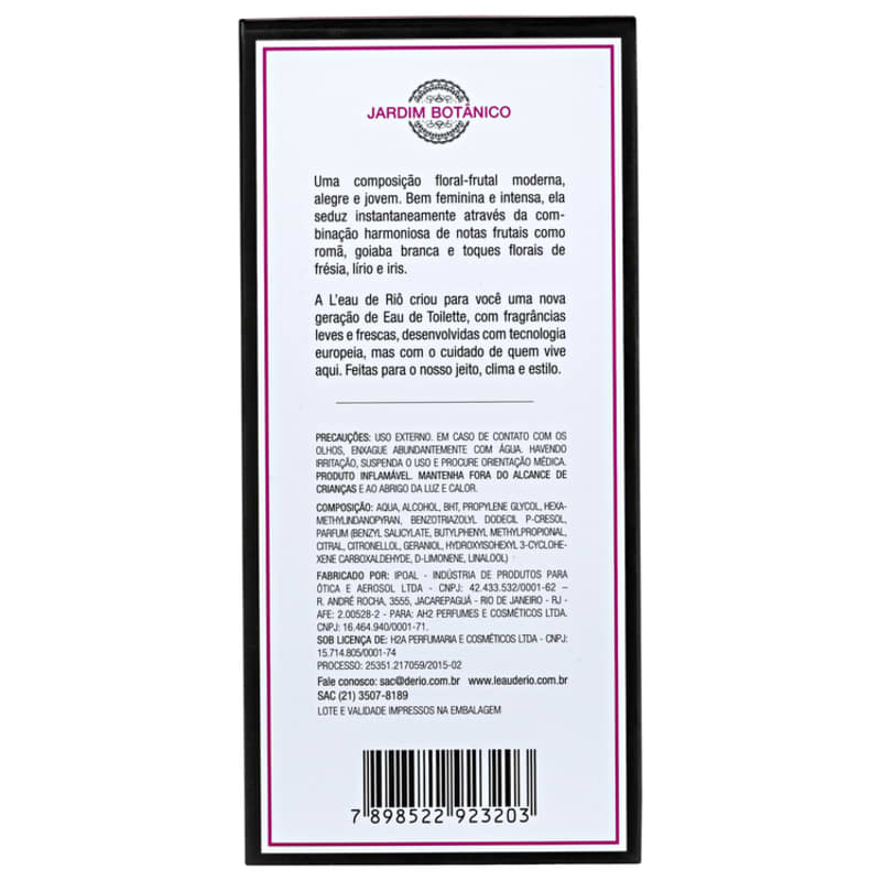 Jardim Botânico L'Eau de Riô Eau de Toilette - Perfume Feminino 100ml