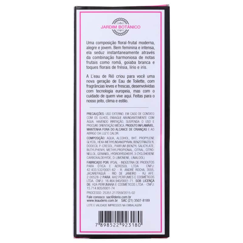 Jardim Botânico Portátil L'Eau de Riô Eau de Toilette - Perfume Feminino 15ml