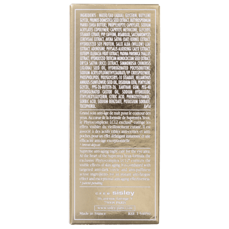 Anti-Idade Sisley Supremÿa Yeux La Nuit Área dos Olhos 15ml