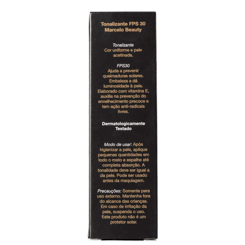 Marcelo Beauty Tonalizante 3 em 1 Metal Look FPS 30 Bege Médio - Base 30ml