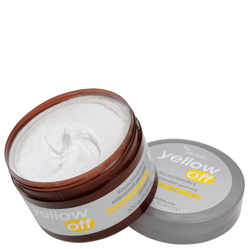 Yenzah Yellow Off Extrabrilho e Antiporosidade - Máscara Capilar 300g