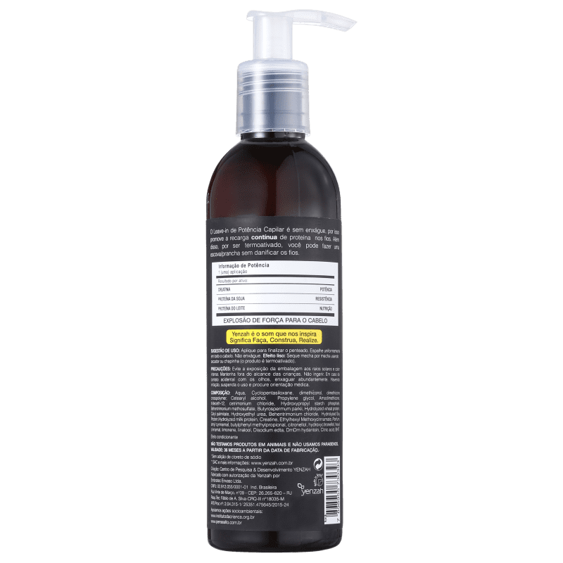 Yenzah Power Whey Fit Cream Potência Capilar - Leave-in 240ml