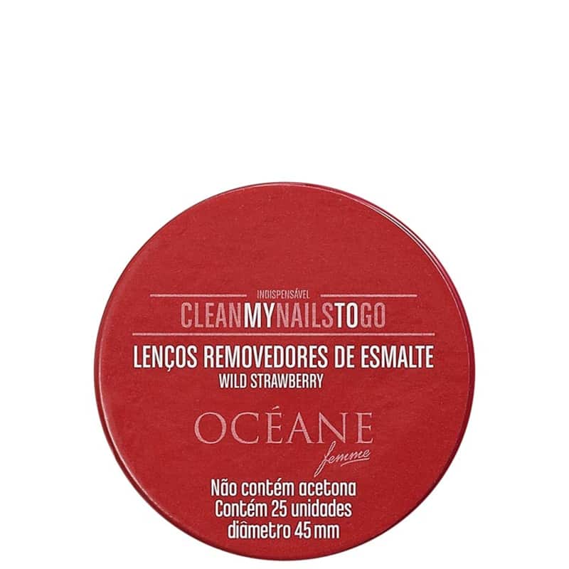 Océane Clean My Nails To Go Wild Strawberry - Lenço Removedor de Esmalte (25 unidades)