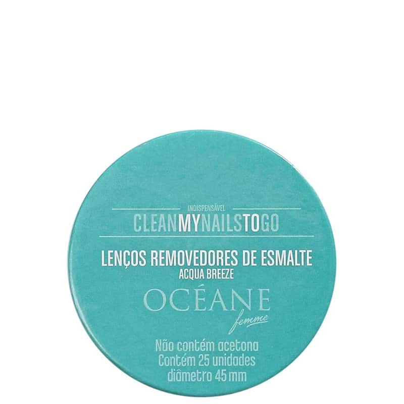 Clean My Nails To Go Acqua Breeze - Lenço Removedor de Esmalte (25 Unidades)