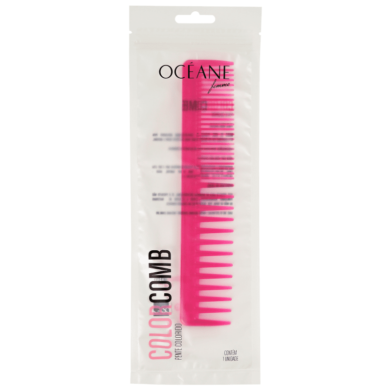 Color Comb Slim Rosa - Pente
