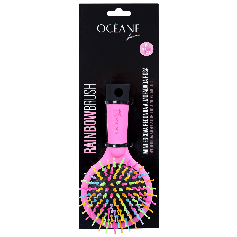 Rainbow Brush Rosa - Mini Escova de Cabelo