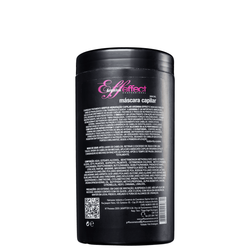 Griffus Arginina Effect - Máscara Capilar 1000g