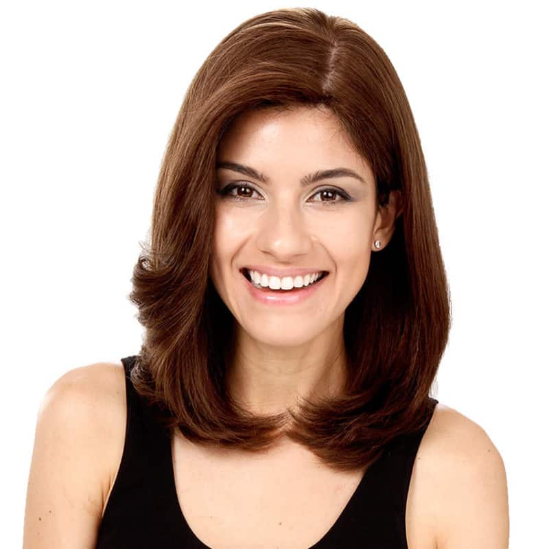 Crown Wigs Carol Castanho Médio/Claro/Louro Escuro - Peruca 35cm