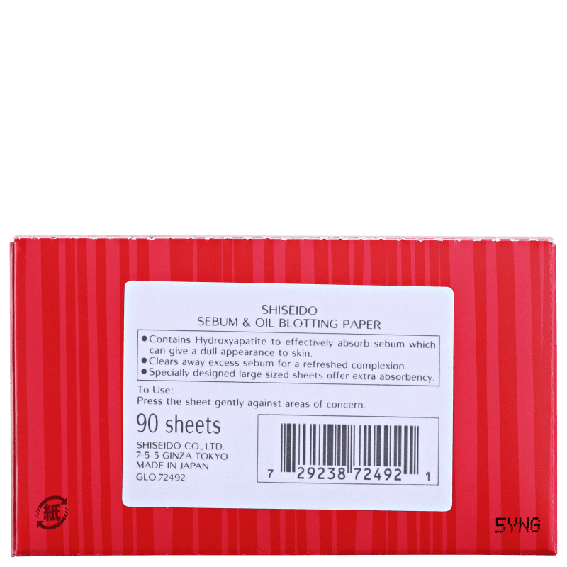 Shiseido Pureness Oil Control Blotting Paper - Lenço Matificante (90 unidades)