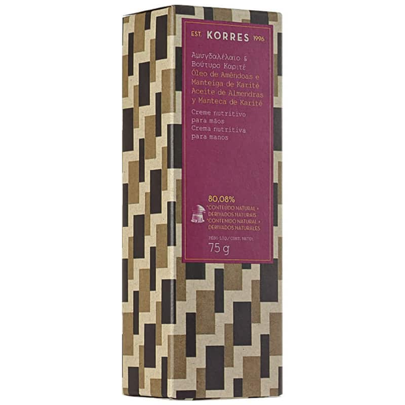 Korres Óleo de Amêndoas e Manteiga de Karité - Creme Nutritivo para as Mãos 75g