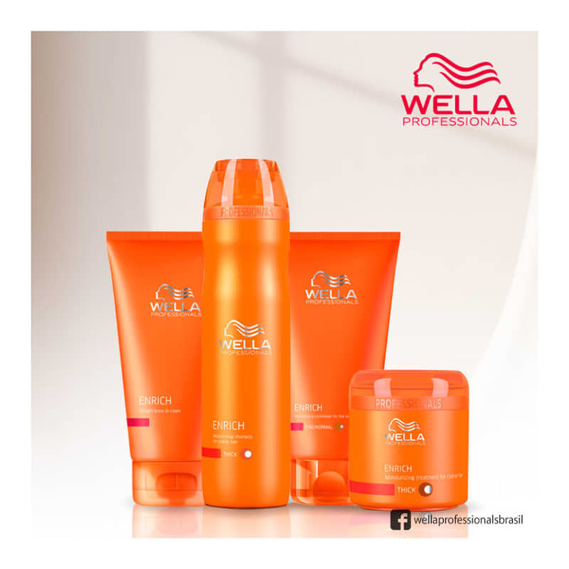 Kit Wella Professionals Enrich Escova Hidratação Poderosa Cabelos Finos (4 Produtos)
