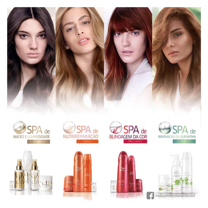 Kit Wella Professionals Enrich Escova Hidratação Poderosa Cabelos Finos (4 Produtos)