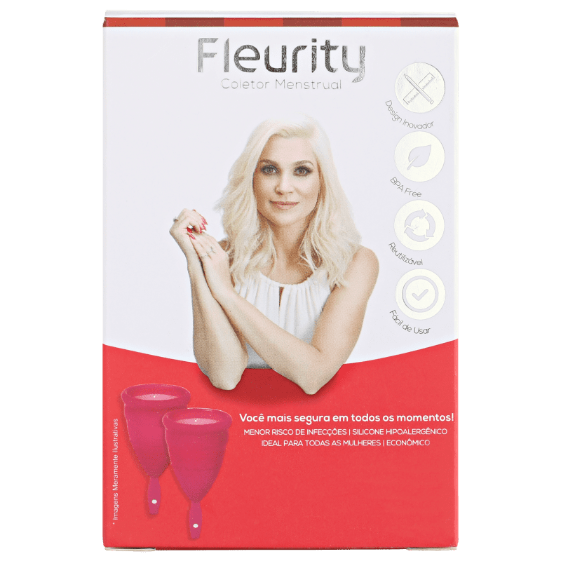 Fleurity Tipo 2 (-30 anos ou sem filhos) - Coletor Menstrual (2 unidades)