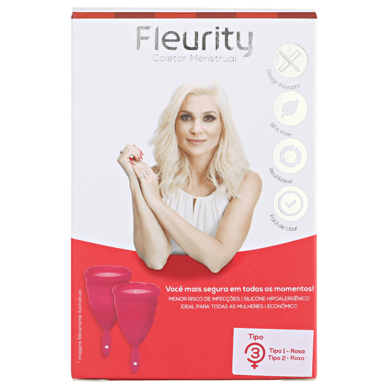 Fleurity Tipo 3 (dois tamanhos) - Coletor Menstrual (2 unidades)
