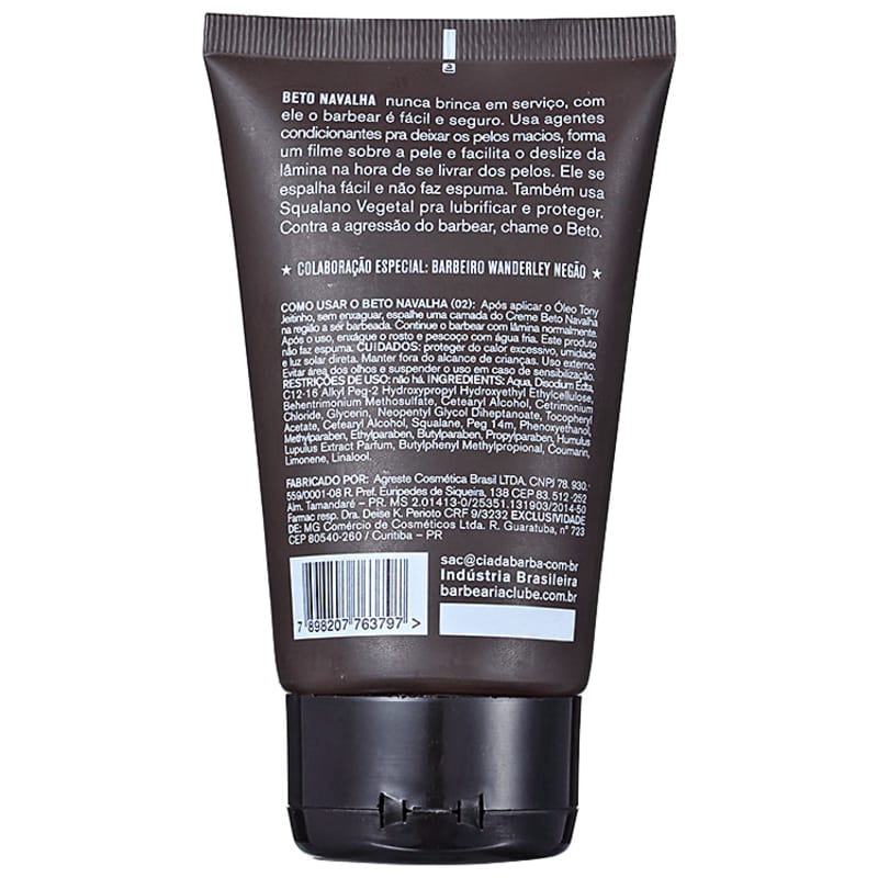 Barbearia Clube Beto Navalha n 02 - Creme de Barbear 120g
