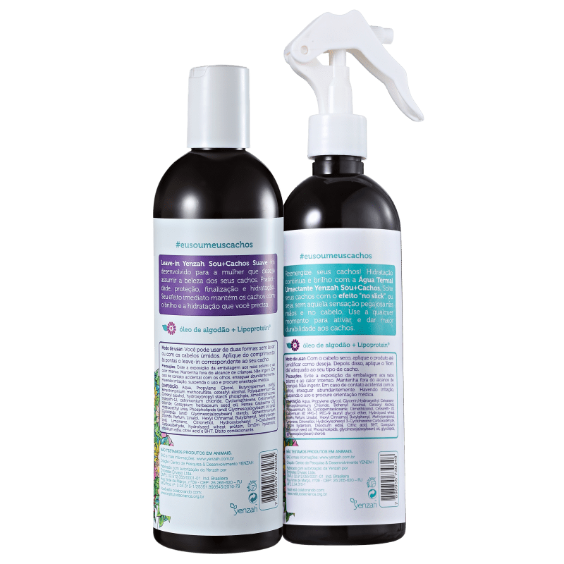 Kit Yenzah Sou+Cachos Suave Leave-in (2 Produtos)