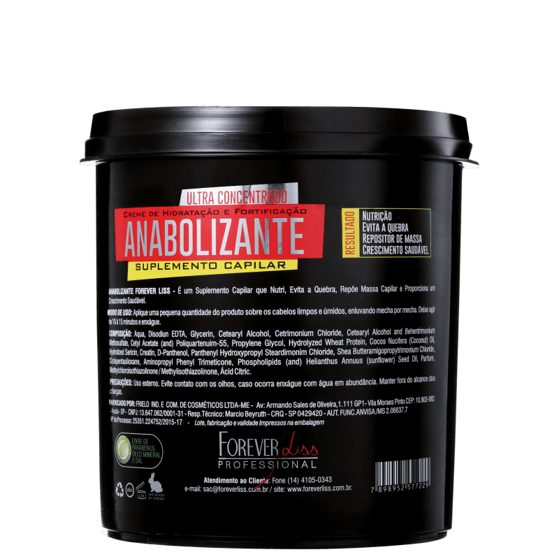 Forever Liss Professional Anabolizante Suplemento Capilar - Máscara Capilar 950g