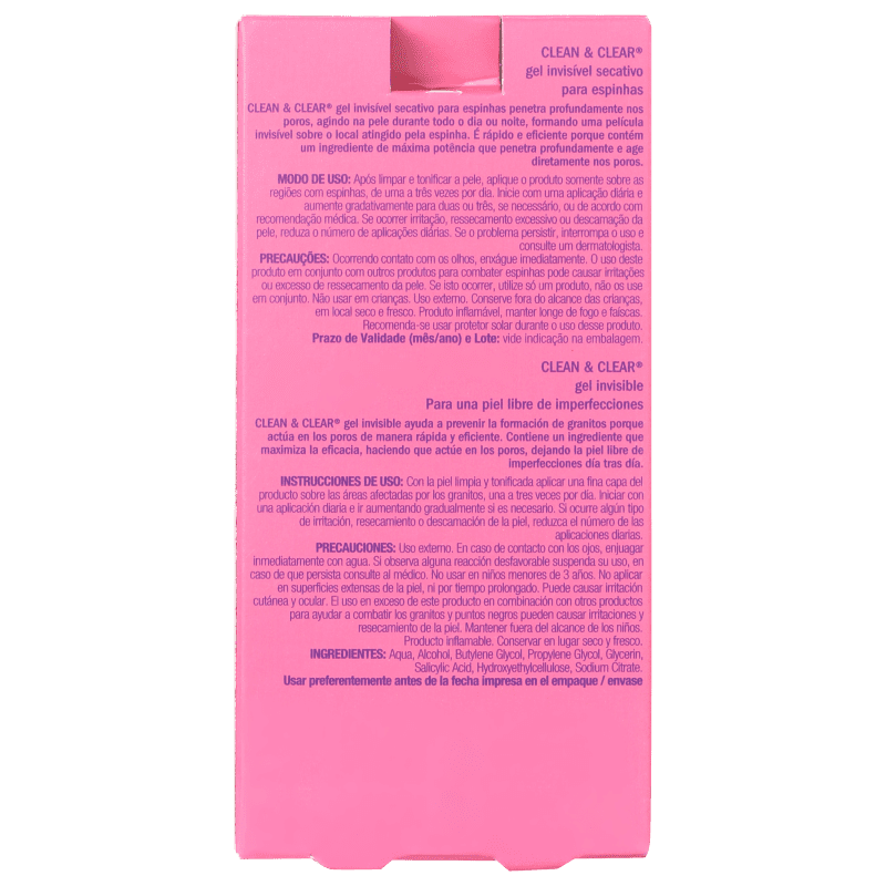 Clean & Clear Gel Invisível - Gel Secativo para Acne 22g