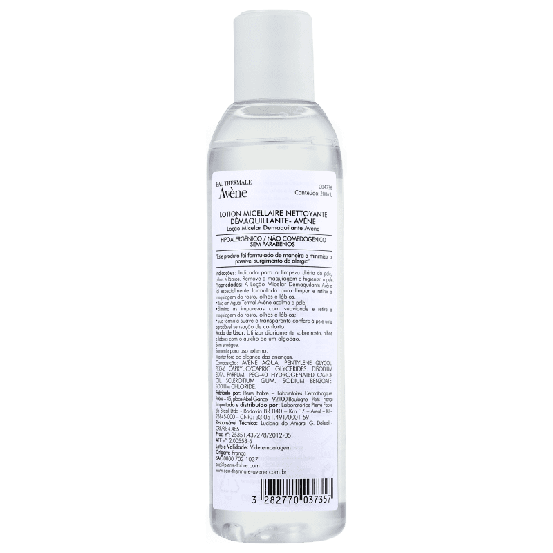 Avène Lotion Micellaire - Água Demaquilante 200ml