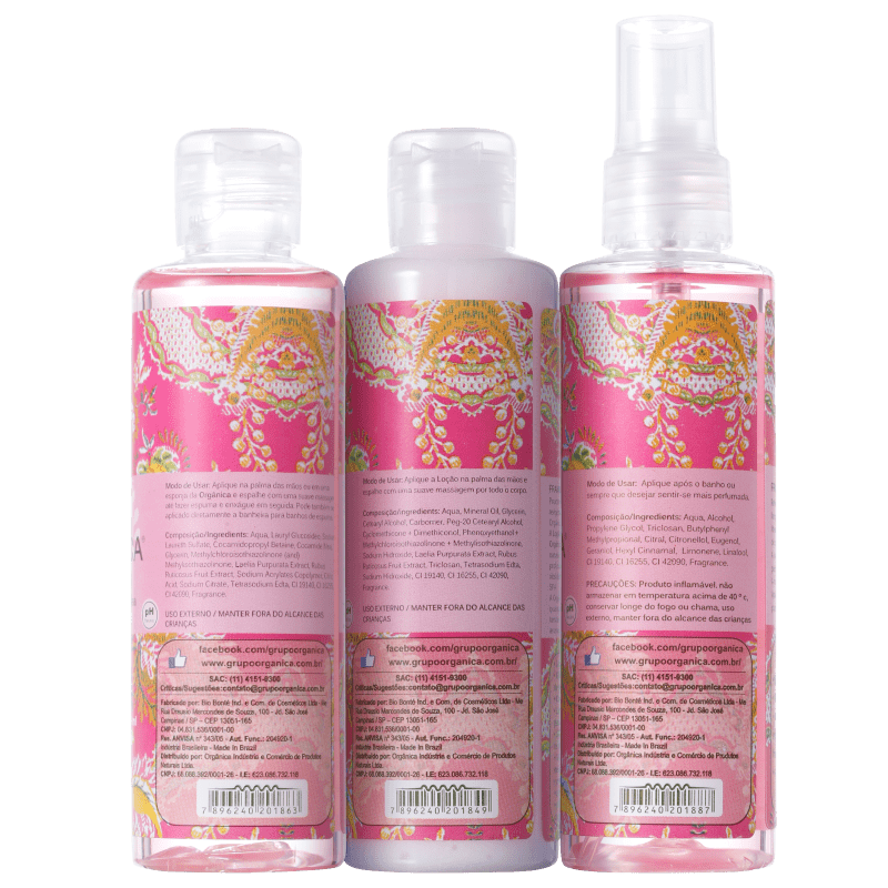 Kit Orgânica Tri Set Framboesa e Orquídea (3 produtos)
