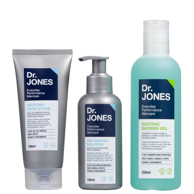 Kit Dr. Jones The Beard Box (3 produtos + Nécessaire)