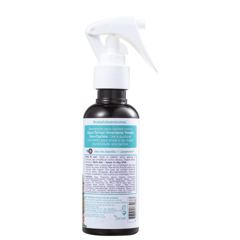 Yenzah Sou+Cachos Água Termal - Umidificador de Cachos 120ml