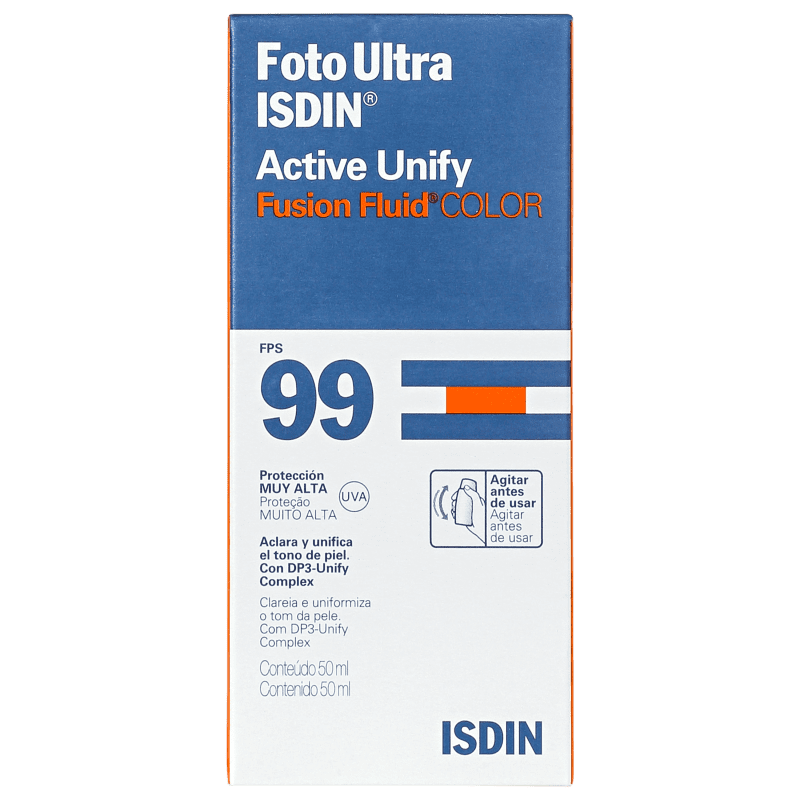 ISDIN Foto Ultra Active Unify Fusion Fluid Color - Loção Clareadora de Manchas 50ml