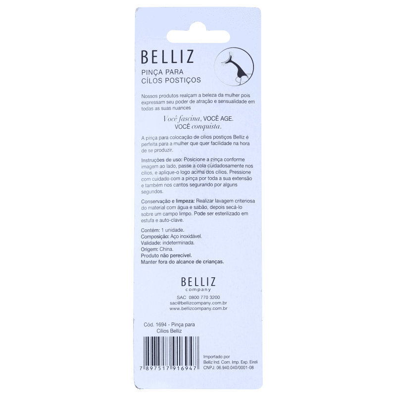 Belliz Acessório - Pinça para Cílios Postiços