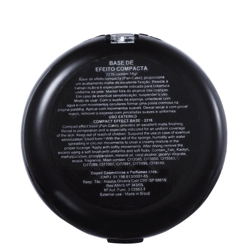 Catharine Hill Efeito Waterproof Preta - Base Compacta 18g