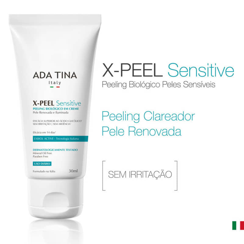 Ada Tina X-Peel Sensitive - Creme Anti-idade Clareador 30ml