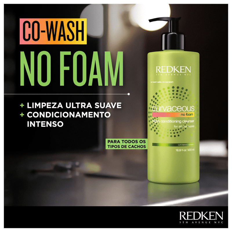 Redken Curvaceous No Foam - Shampoo 2 em 1 500ml