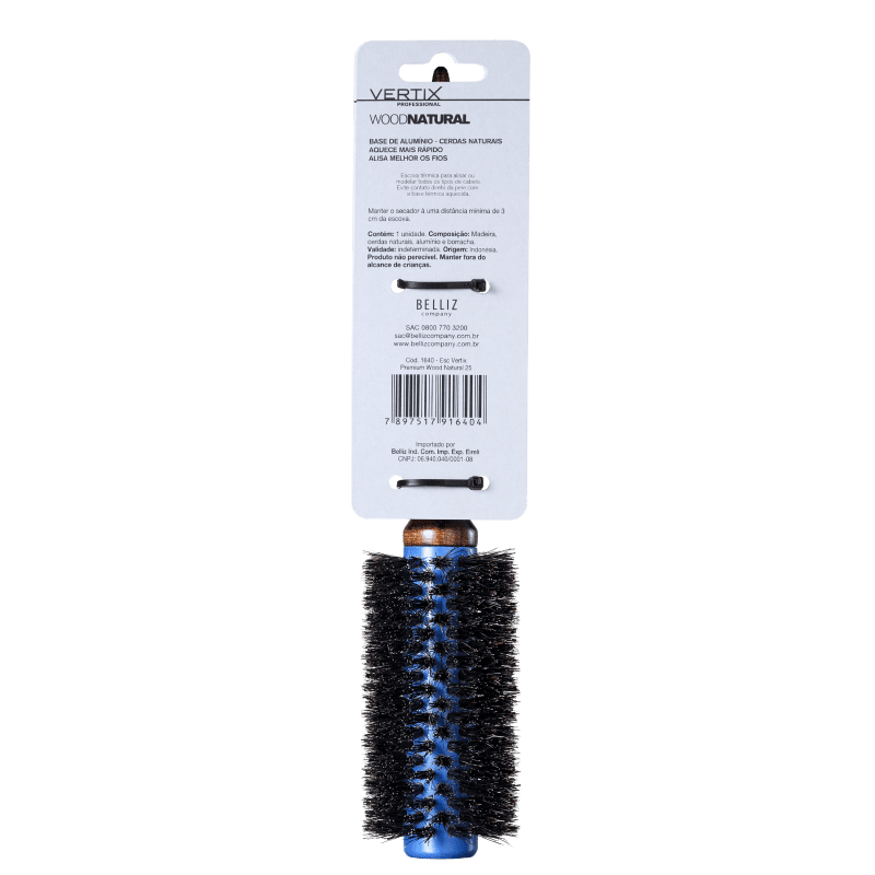 Vertix Premium Wood Natural 25 - Escova Térmica