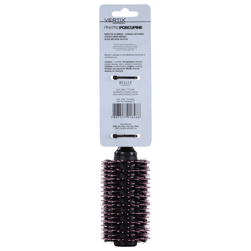 Vertix Pink Pro Porcupine 33 - Escova Térmica