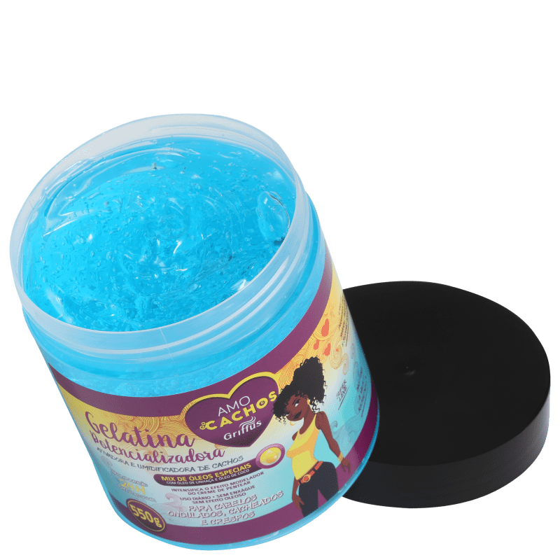 Griffus Amo Cachos Gelatina Potencializadora - Ativador de Cachos 550g