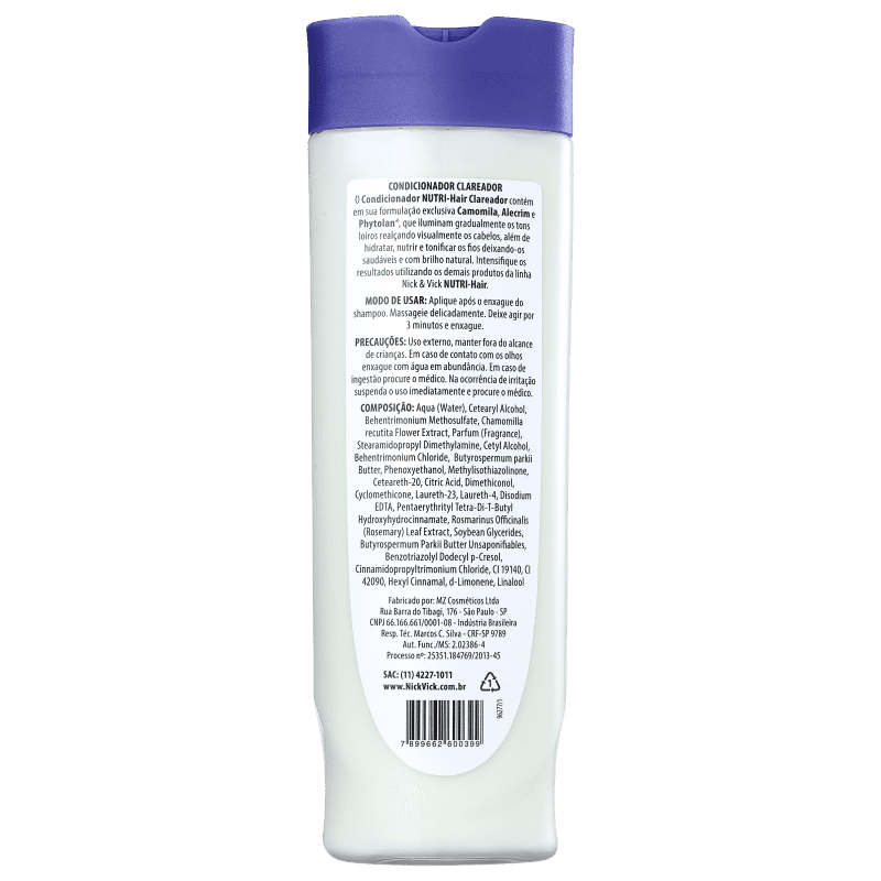 Nick & Vick NUTRI-Hair Clareador - Condicionador 300ml