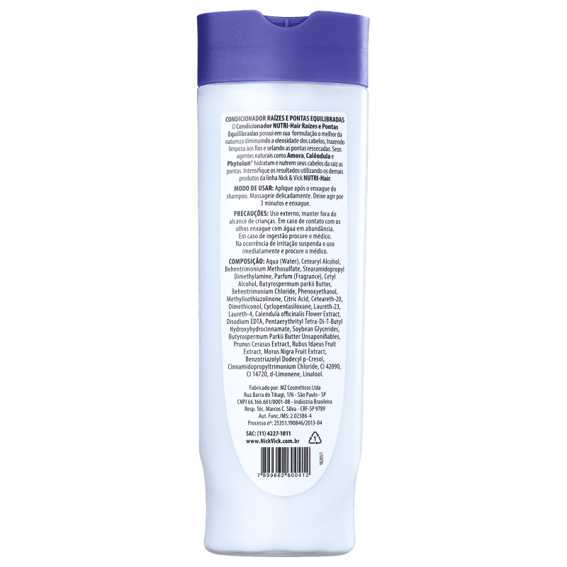 Nick & Vick NUTRI-Hair Raiz e Pontas Equilibradas - Condicionador 300ml