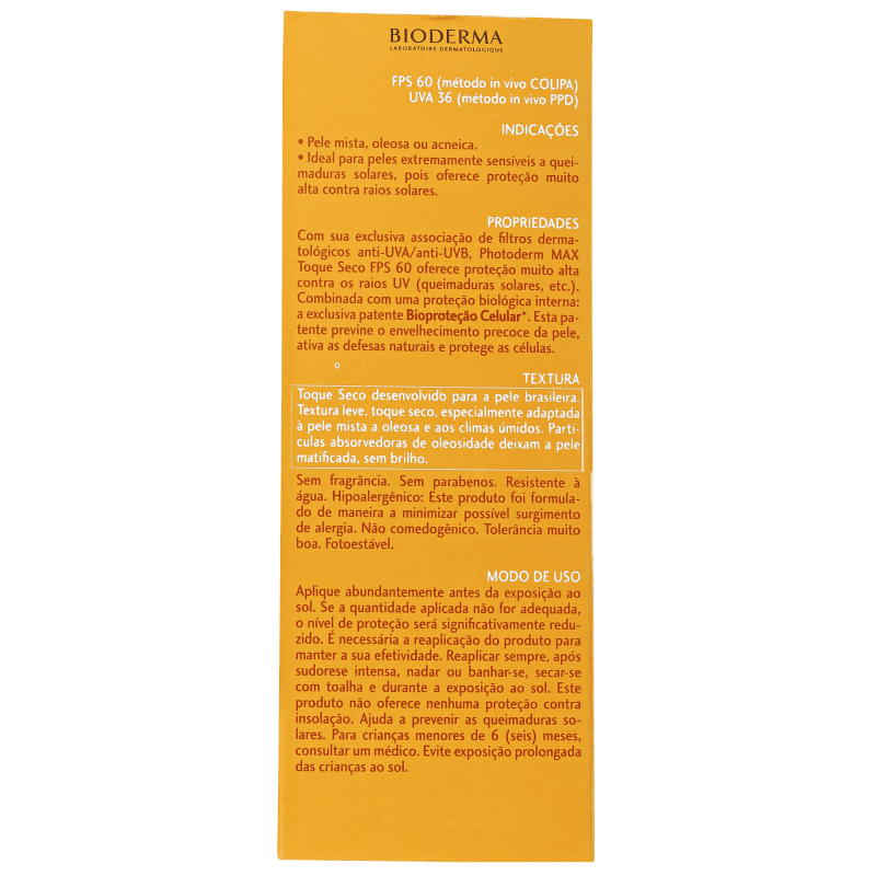 Bioderma Photoderm Max Toque Seco FPS 60 - Protetor Solar Facial 40ml