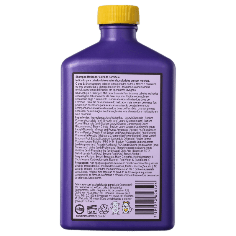 Lola Cosmetics Loira de Farmácia Matizador - Shampoo 250ml