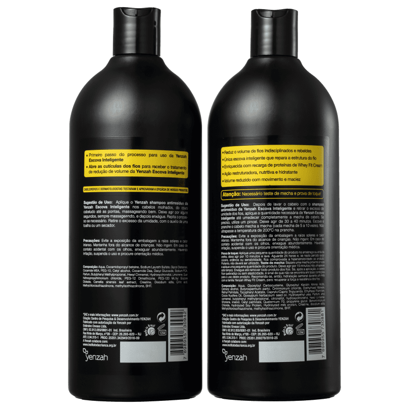 Kit Yenzah Power Whey Fit Cream Escova Inteligente (2 Produtos)