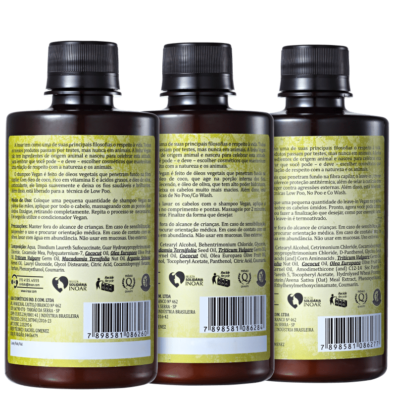 Kit Inoar Vegan Proteção Diária (3 Produtos)