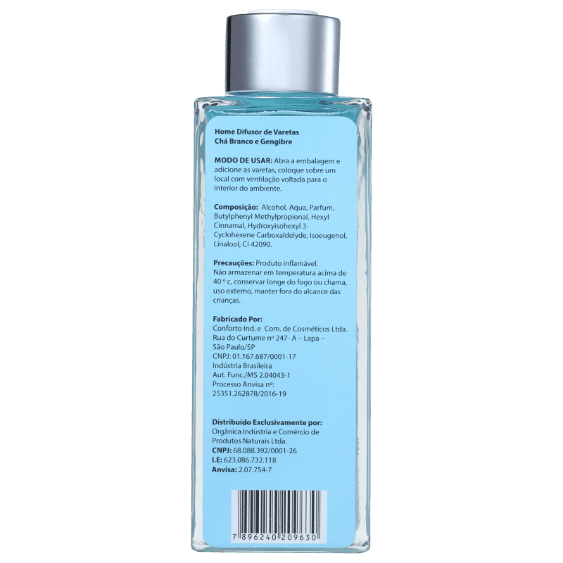 Orgânica Chá Branco & Gengibre - Difusor de Ambiente 150ml