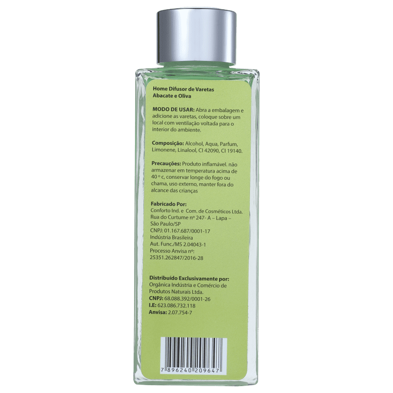 Orgânica Abacate & Oliva - Difusor de Ambiente 150ml