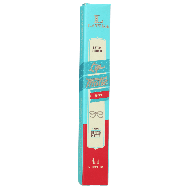 Latika Lip Vermelho Nº24 - Batom Líquido Matte 4ml