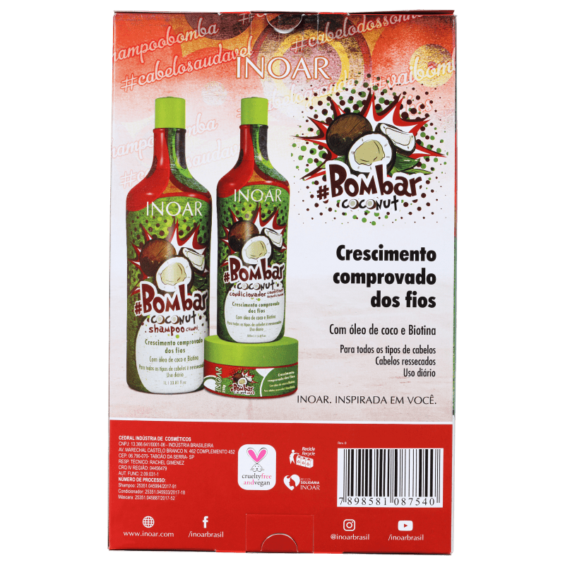 Kit Inoar #Bombar Coconut Trio Pro (3 Produtos)